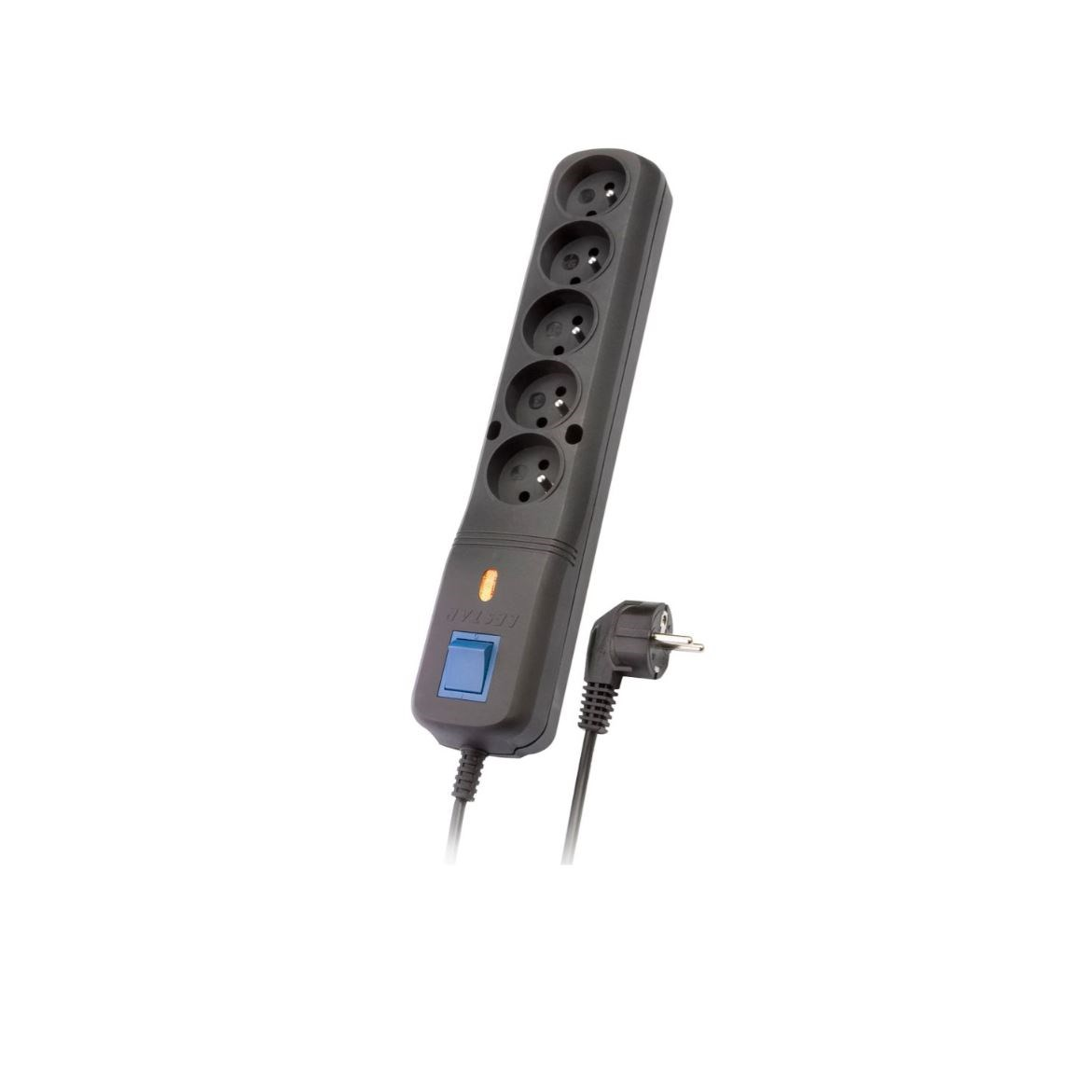 Lestar LV-530W 230V Túlfeszültség védő elosztó 5 aljzatos 3m - Fekete (1966000774)