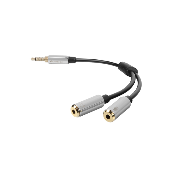 Sharkoon PMP35 Jack adapter (2x 3.5mm Jack anya -> 1x 3.5mm Jack apa)