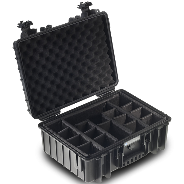 B&W Outdoor Case Type 5000 černé s přihrádkami