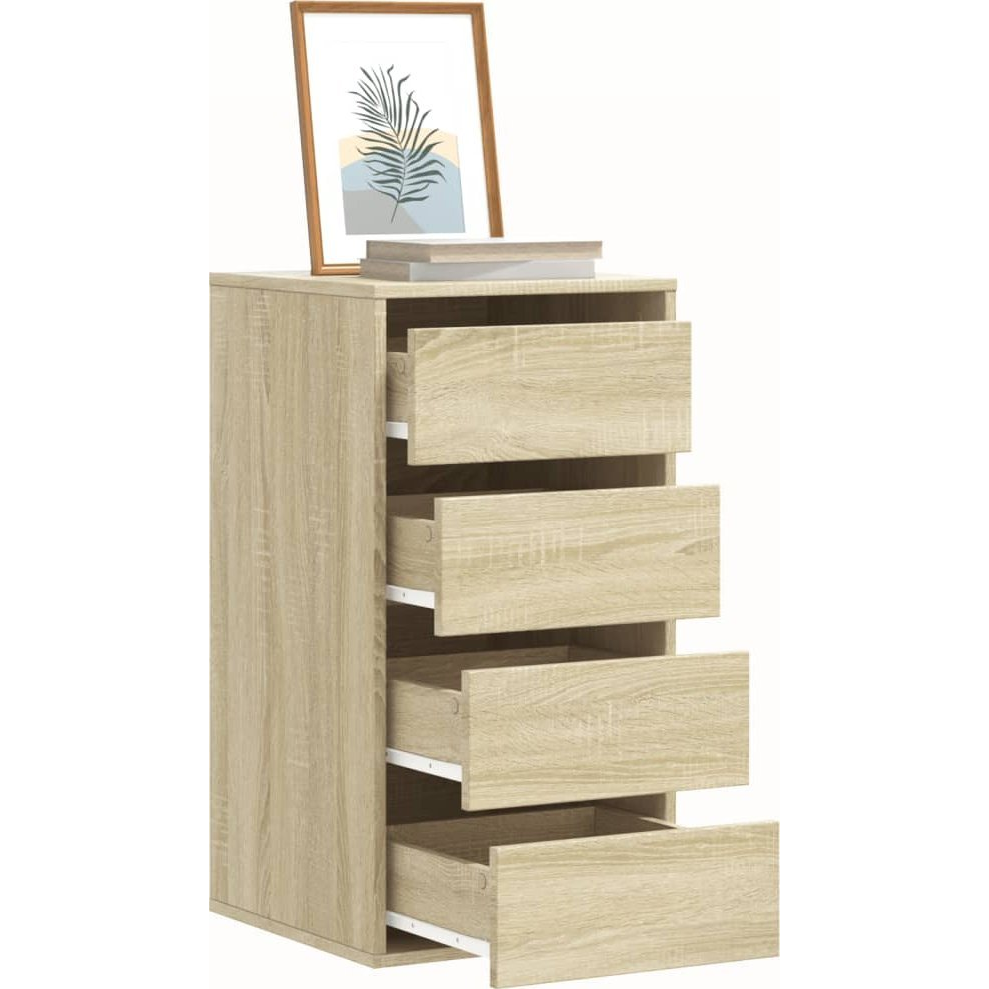 sonoma tölgy színű szerelt fa fiókos sarokszekrény 40x41x76 cm (852863)