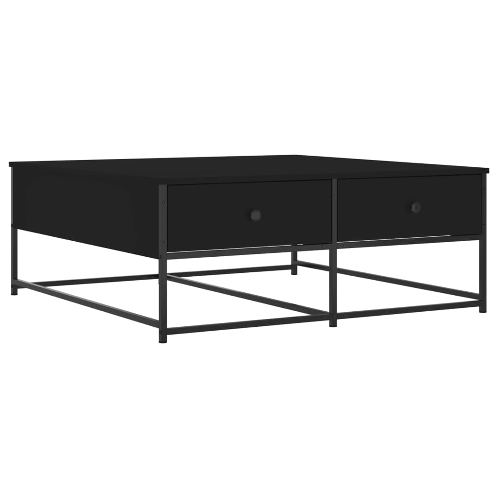 fekete szerelt fa dohányzóasztal 100 x 99 x 40 cm (835294)