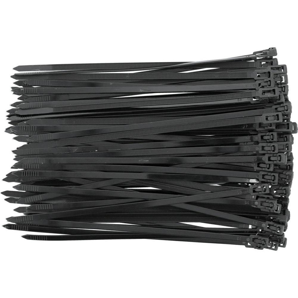 YATO Kioldható Kábelkötegelő 4,8 x 200 mm Fekete (100 db) (YT-70671)