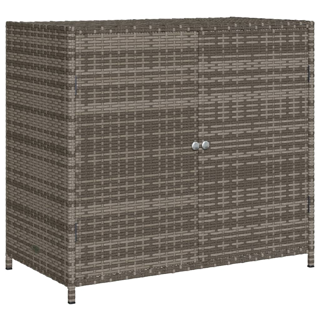 szürke polyrattan kerti tárolószekrény 83x45x76 cm (365545)