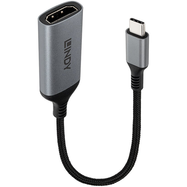 Lindy 43428 videokabel adapter 0,15 m USB Type-C HDMI Grå