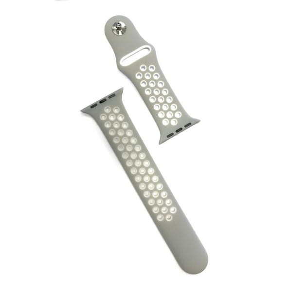 Cellect Apple watch 42/44/45mm szilikon óraszíj szürke fehér (CEL-STRAP-APPLE-WHGR)