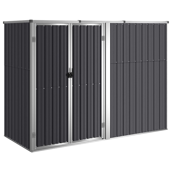 vidaXL vidaXL Szopa ogrodowa, antracytowa, 225x89x161 cm, stal galwanizowana
