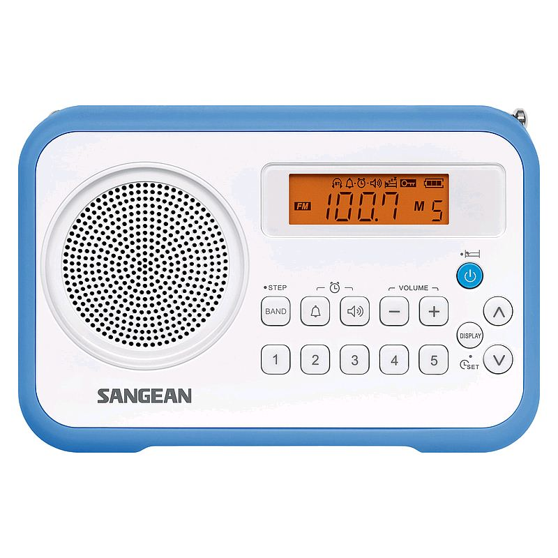 Sangean PR-D18 táskarádió fehér-kék (PR-D18_BL)