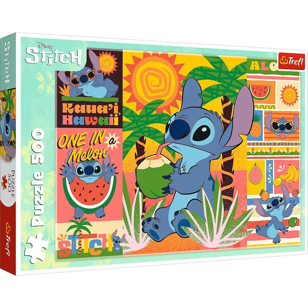 PUZZLE 500 LILO & STITCH DOVOLENÁ SE STICHEM (37483)