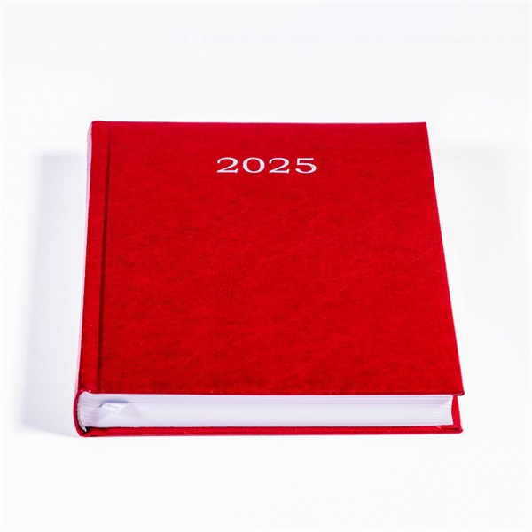 Office Depot A5 2025 Napi beosztású műbőr határidőnapló - Piros (25E021X-OD2)