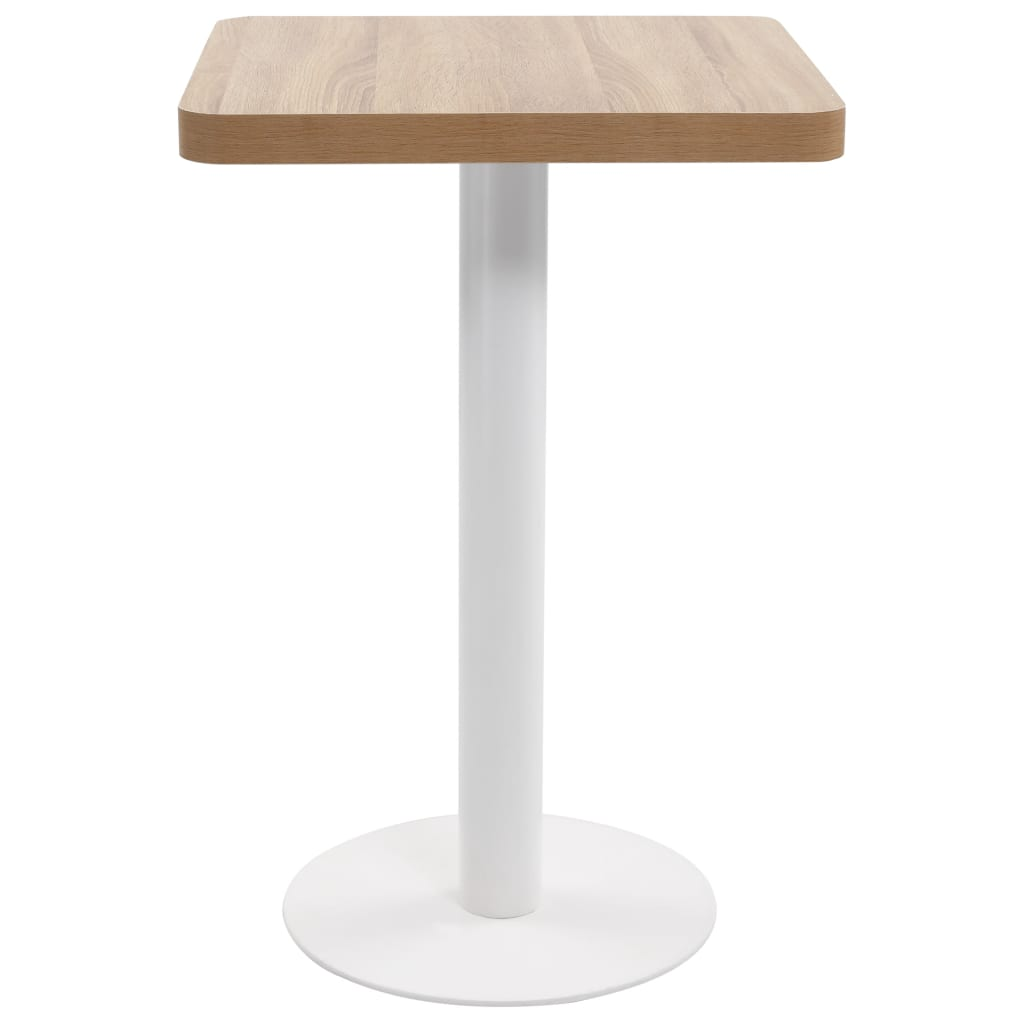 világosbarna MDF bisztróasztal 50 x 50 cm (286426)