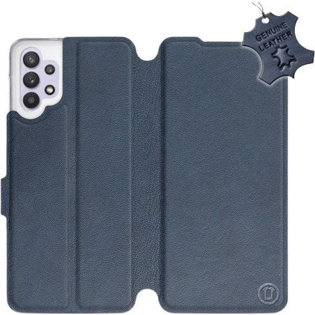Leather flip case Samsung Galaxy A32 5G - Blue - Blue Leather (5903516615292)