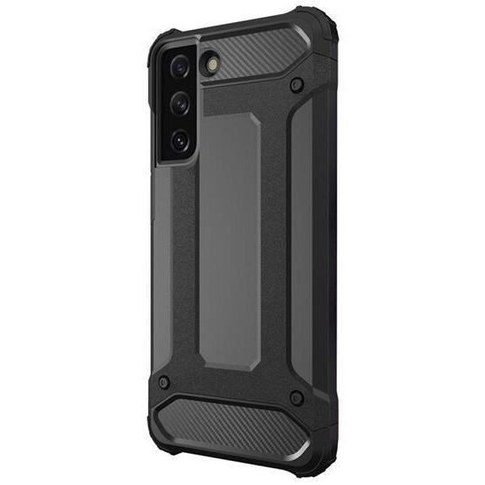 Gigapack Defender Samsung Galaxy S22 5G (SM-S901) fémhatású tok fekete (GP-115445) (GP-115445)