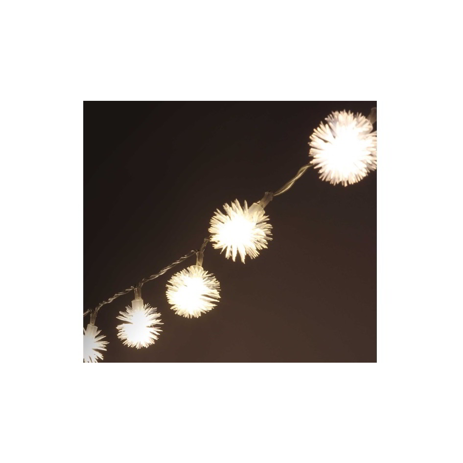 IRIS Zúzmara alakú 3cm/10m/meleg fehér/80db LED-es/USB-s fénydekoráció (314-16) (314-16)