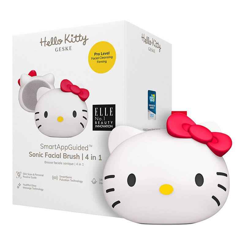 Geske 4in1 szónikus arctisztító kefe alkalmazással Hello Kitty kiadás (HK000009ST01) (HK000009ST01)