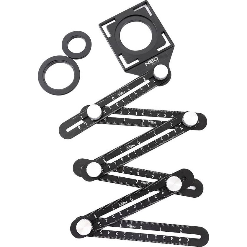 NEO 72-351 Szögmásoló, Furatátjelölő És Vonalzó, 6 Oldalas, Alumínium, Abs (unimet_5907558458794)