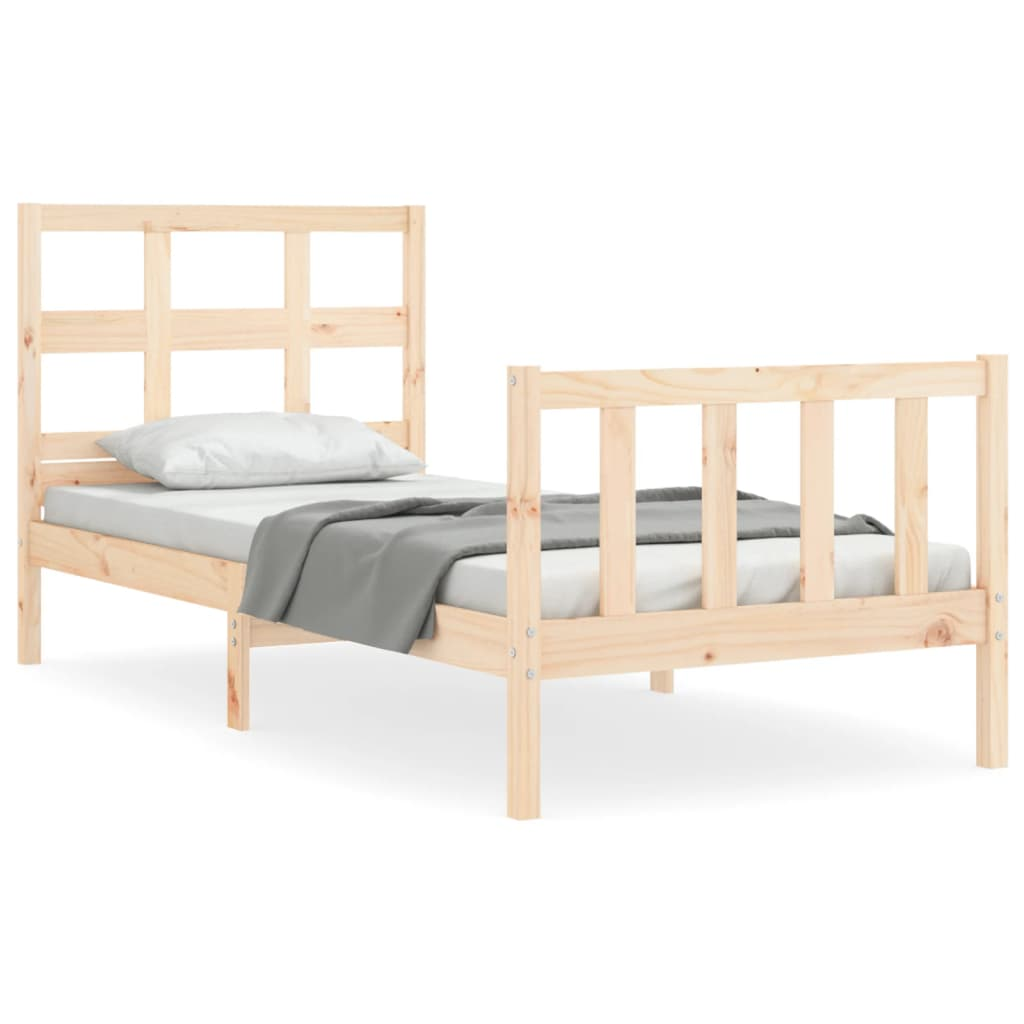 tömör fa ágykeret fejtámlával 90 x 200 cm (3192996)