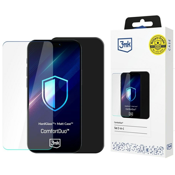 Sada Pouzdro + Tvrzené sklo pro Motorola Moto G34 5G, černá zadní kryt