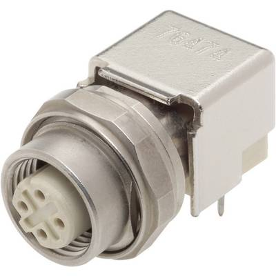 HARTING 21033814410 Érzékelő-/működtető beépíthető összekötő M12 Nyákba ültethető alj, beépíthető Pólusszám: 4 1 db (21033814410)