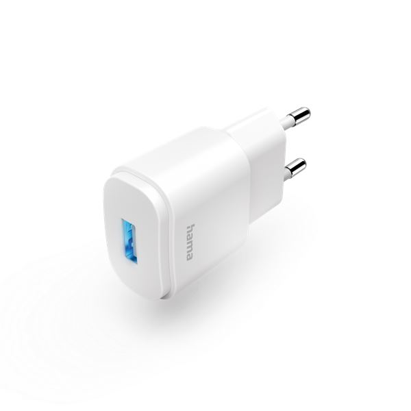 Hama USB-A 6W univerzális hálózati töltő fehér (201645) (hama201645)