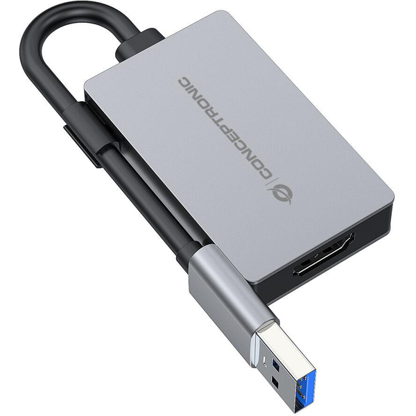 Conceptronic ABBY22G κάρτα γραφικών USB 1920 x 1080 εικονοστοιχεία Γκρι
