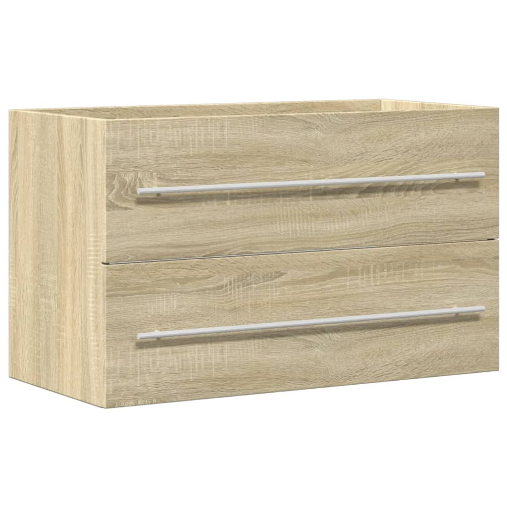antik fa színű szerelt fa mosdószekrény 80 x 38,5 x 48 cm (856227)