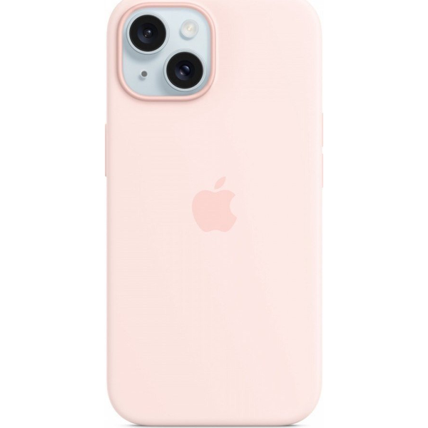 Предпазен калъф Apple Silicone Case with MagSafe за iPhone 15, Light Pink