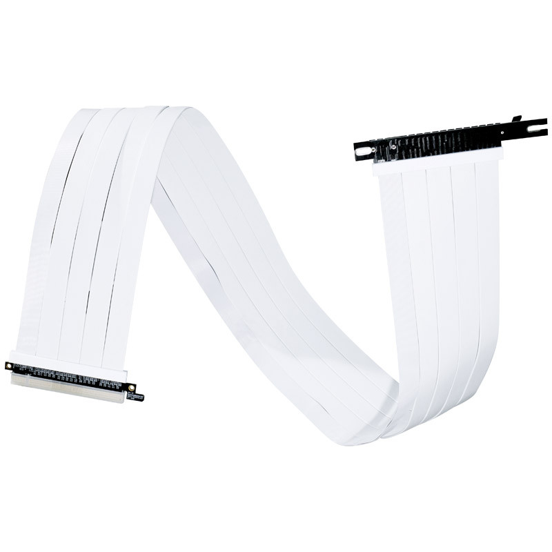 Lian Li PW-PCIV-4-90W PCIe 4.0 Riser kábel - 900mm - Fehér (PW-PCIV-4-90W)