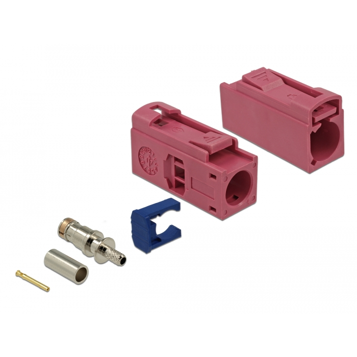 Delock FAKRA H 25 mm (hosszú) anya a krimpeléshez (89692) (89692)