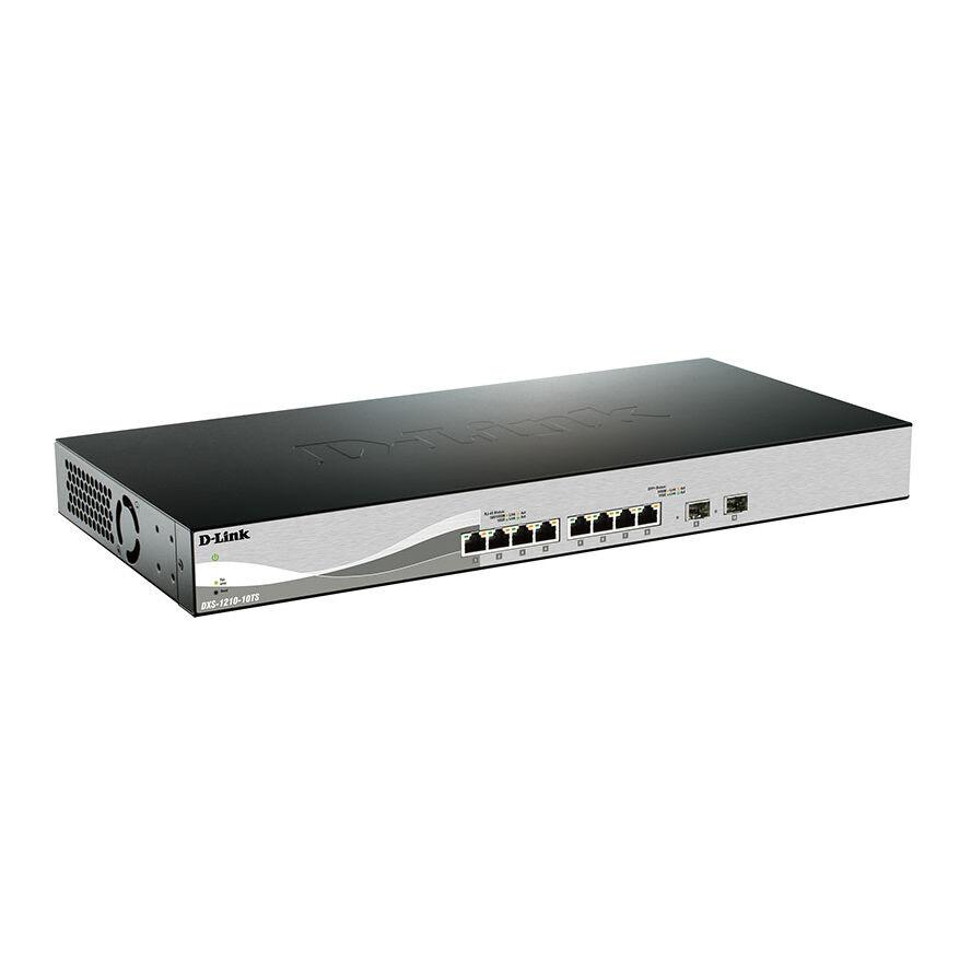 D-Link DXS-1210-10TS Vezérelt L2/L3 10G Ethernet (100/1000/10000) 1U Fekete, Ezüst (DXS-1210-10TS/E)