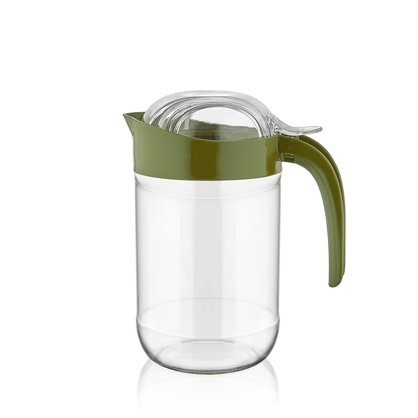 IRIS C-00130 Alegre olaj és ecet kiöntő üvegkancsó 660ml, zöld (C-00130)