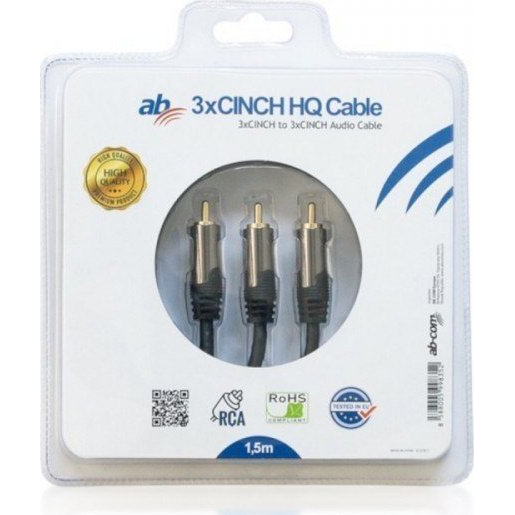 Ab-Com Kábel Ab Hq 3xcinch 1,5M (79313)