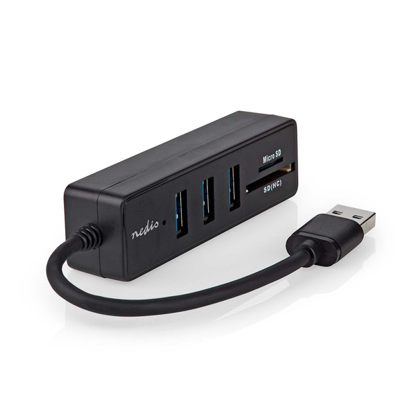Nedis USB-A apa -3x USB A SD & MicroSD anya Adapter