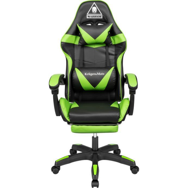 Kruger&Matz Warrior GX-150 геймърски стол, черен, с подложка за крака