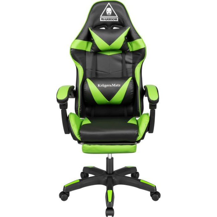 Kruger&Matz Warrior GX-150 Gamer Szék Fekete Lábtartóval (KM0790-GR)