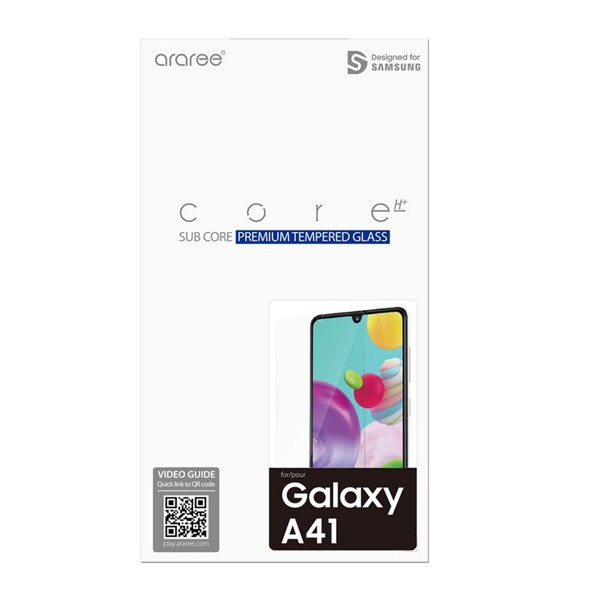 Samsung Galaxy A41 (SM-A415F) Предназначен за протекторно стъкло на samsung (устойчиво на надраскване, 0,33 mm, 9h, не е извито) прозрачно, GP-TTA415KDA, опаковка на производителя