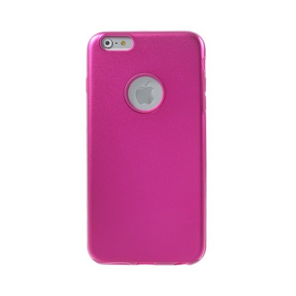 Alumínium telefonvédő (szilikon belső, logo kivágás) MAGENTA [Apple iPhone 6S Plus 5.5] (5996457499731)