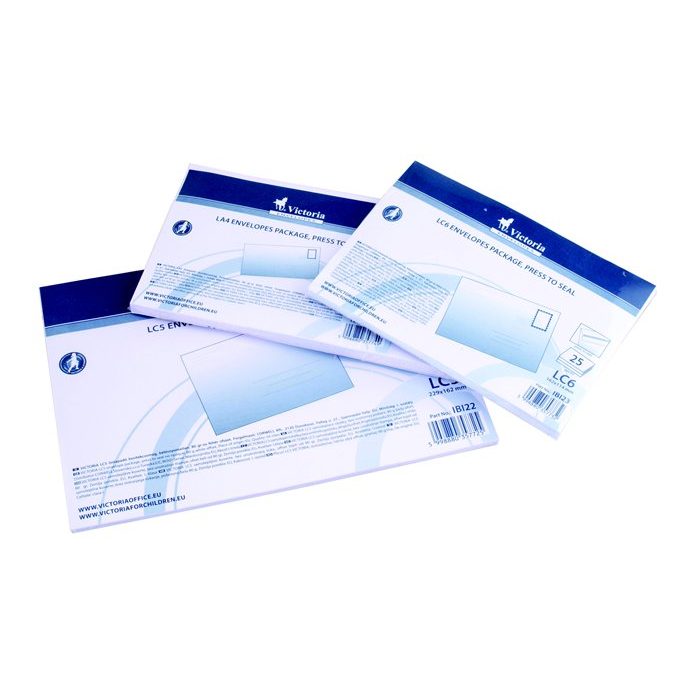 Victoria Bélésnyomatlan öntapadós LC6 boríték (25 db / csomag) (OC62B05B3VIP25)