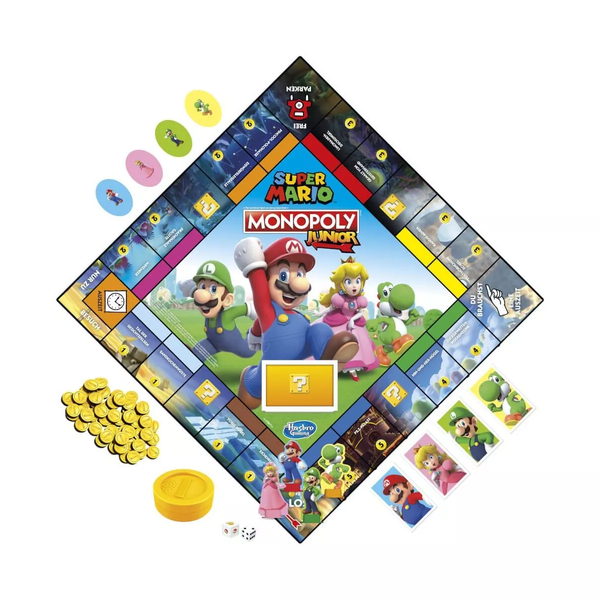 Hasbro Monopoly Junior Super Mario kiadás Családi stratégiai társasjáték
