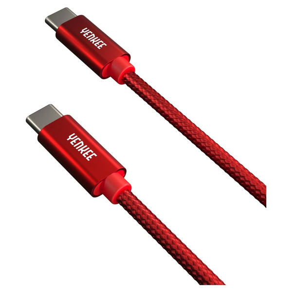 Yenkee YCU C101 RD USB-C - USB-C adat-, és töltőkábel 1m piros