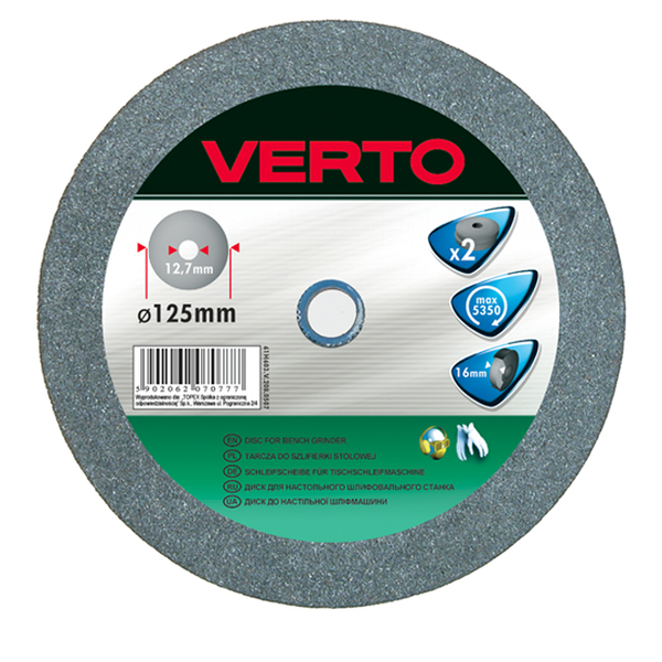 Verto Tarcza do szlifierki stołowej 125x12,7x16mm (61H603)