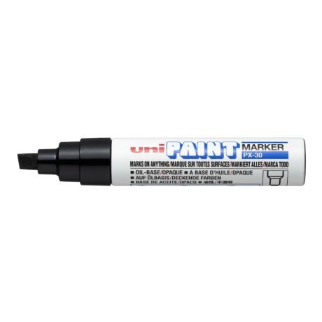 Olejový značkovač UNI PX-30 čierny skosený (2UPX30F)