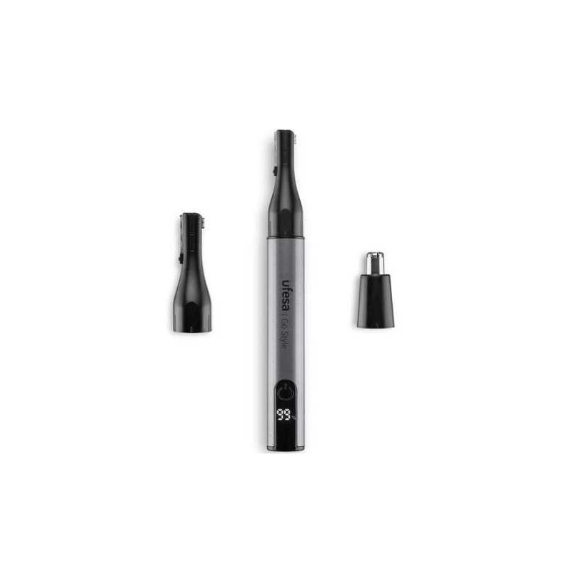 Ufesa Go Style Vezeték nélküli Digitális Orr- és fülszőrvágó - Fekete (GO STYLE)