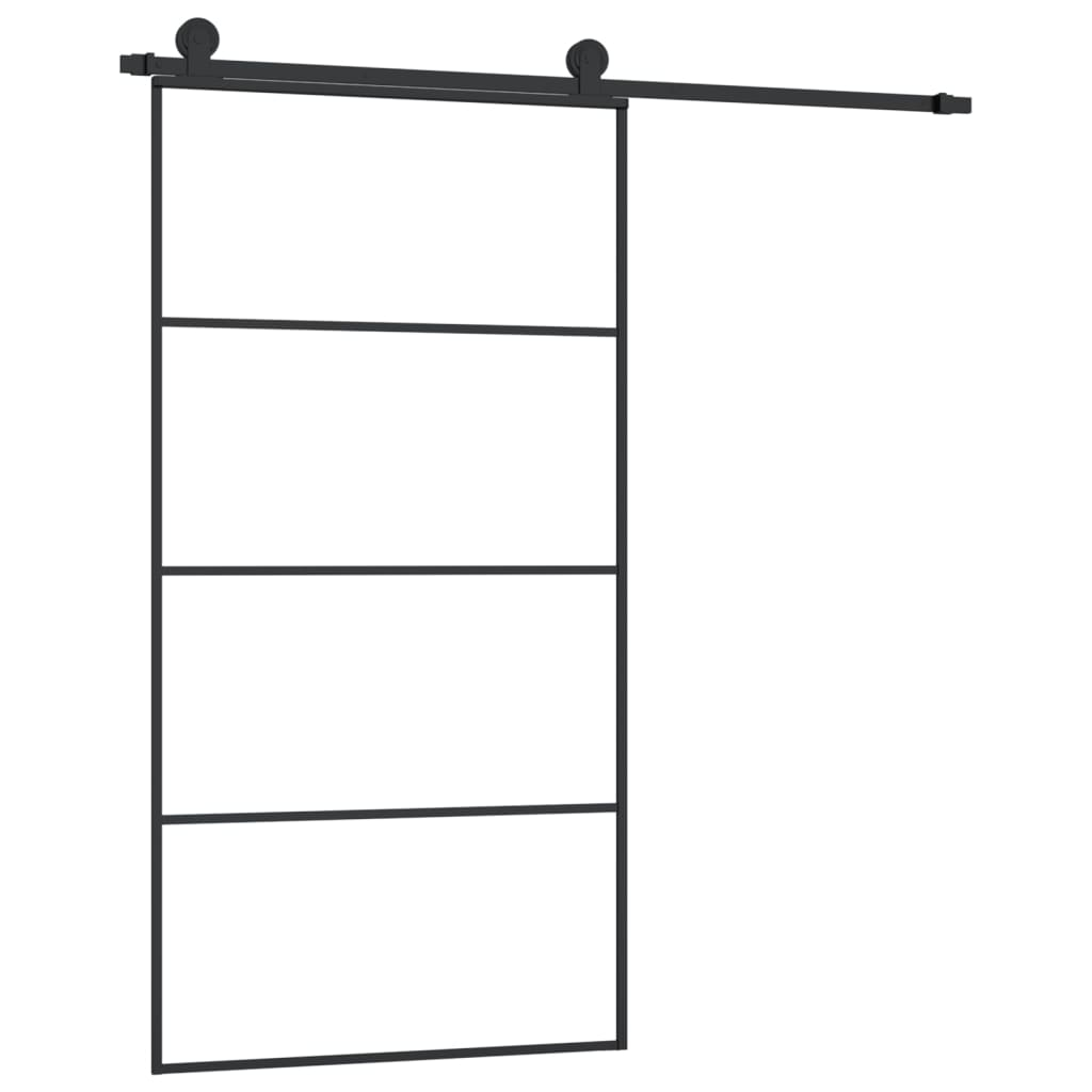 ESG üveg-alumínium tolóajtó fémszerelvény-szettel 102,5x205 cm (3152149)
