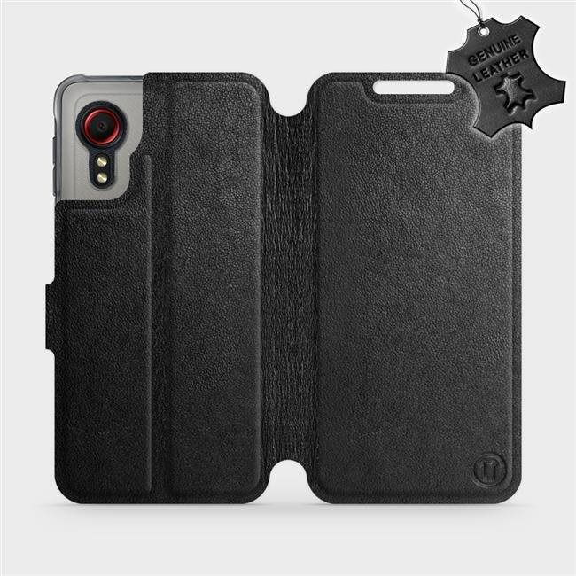 Leather flip case Samsung Galaxy Xcover 5 - Black - Black Leather (5903516675012)