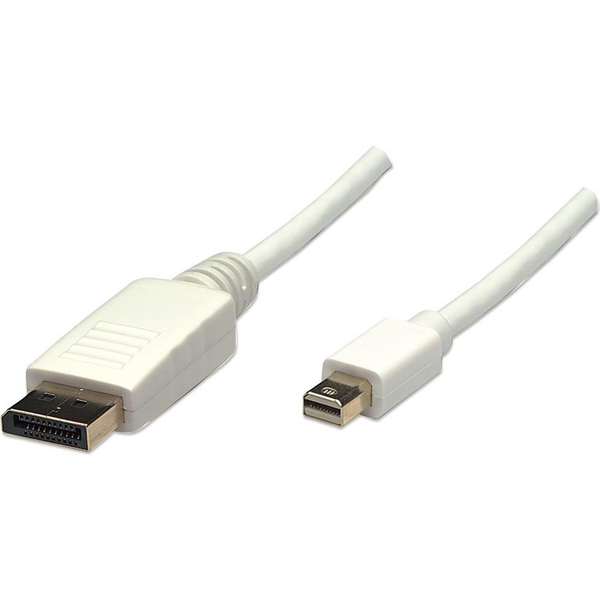 Manhattan 393812 DisplayPort kabel 2 m Mini DisplayPort Hvid