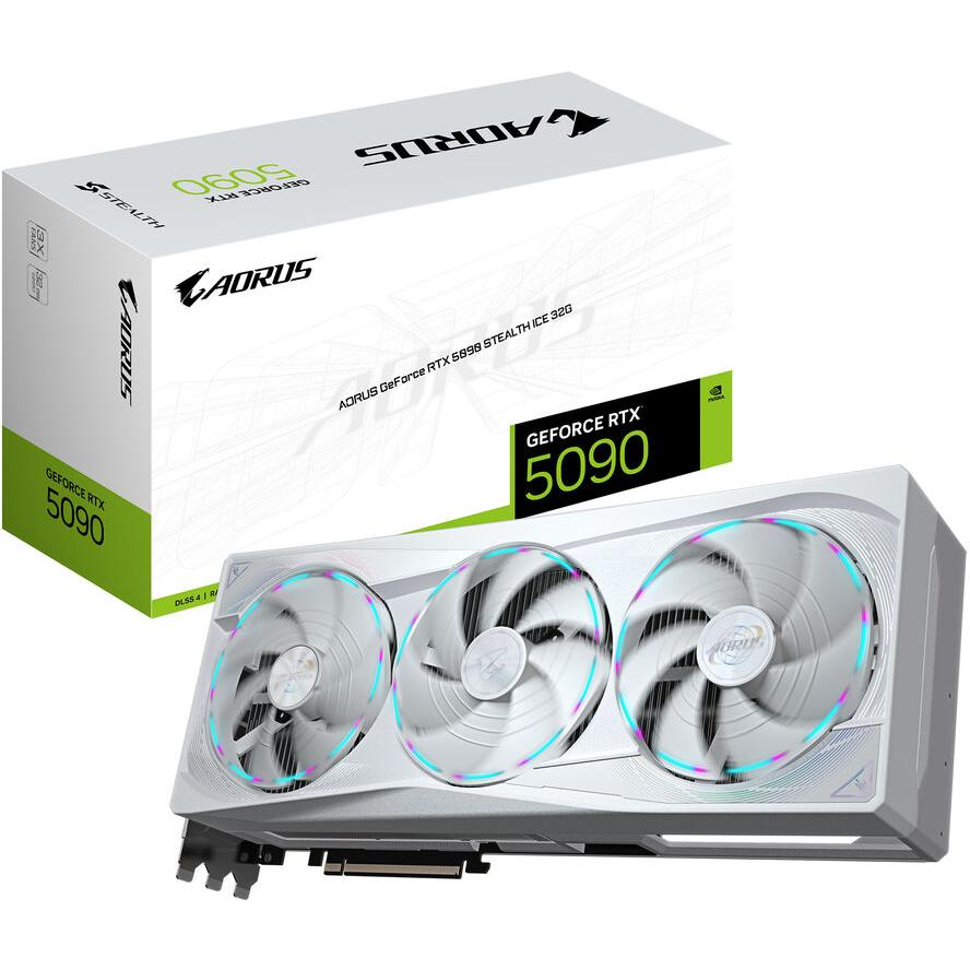 GIGABYTE AORUS GeForce RTX 5090 STEALTH ICE 32G NVIDIA 32 GB GDDR7 (GV-N5090AORUSST ICE-32GD 1.0)