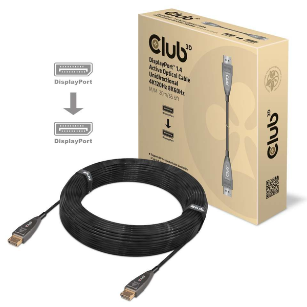 CLUB3D CAC-1079 DisplayPort kabel Zwart