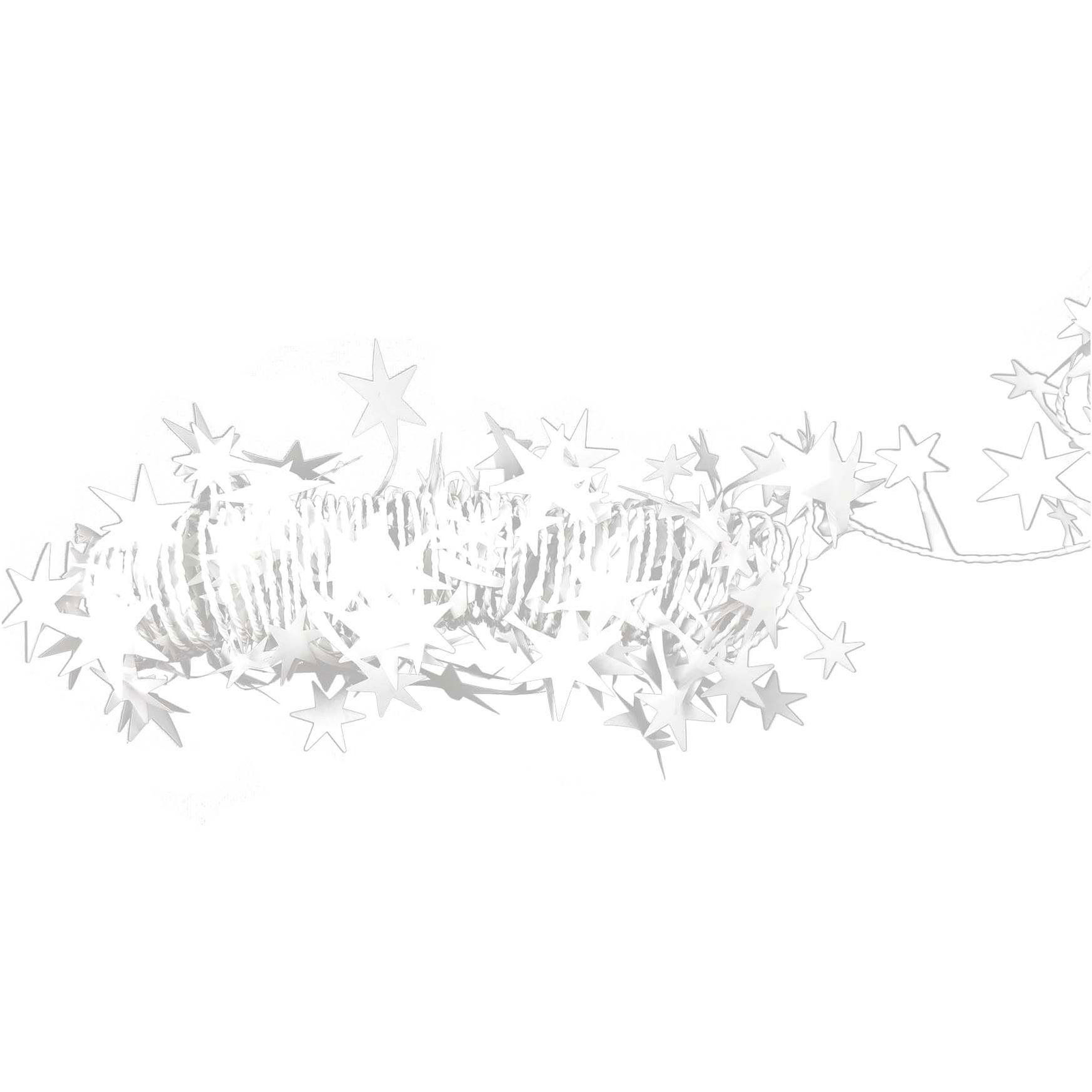 LAALU spirál fehér csillagokkal, 2 m (LAU-2128)