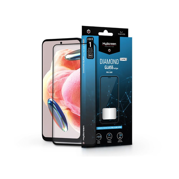 MyScreen Protector Diamond Glass Lite Edge 2.5D Xiaomi Redmi Note 12 4G/5G/Pro 5G/12 Pro+ edzett üveg kijelzővédő fólia fekete kerettel (LA-2319)
