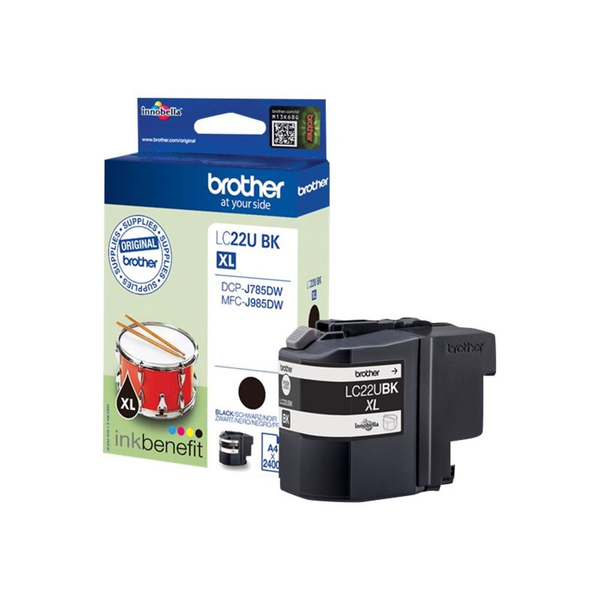 Brother LC-22UBK blækpatron Original Højt (XL) udbytte Sort